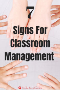 Signs For classroom Management