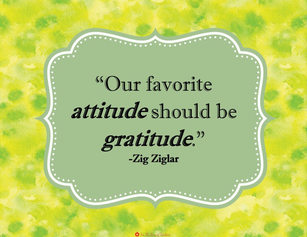 attitude gratitude poster quote sample