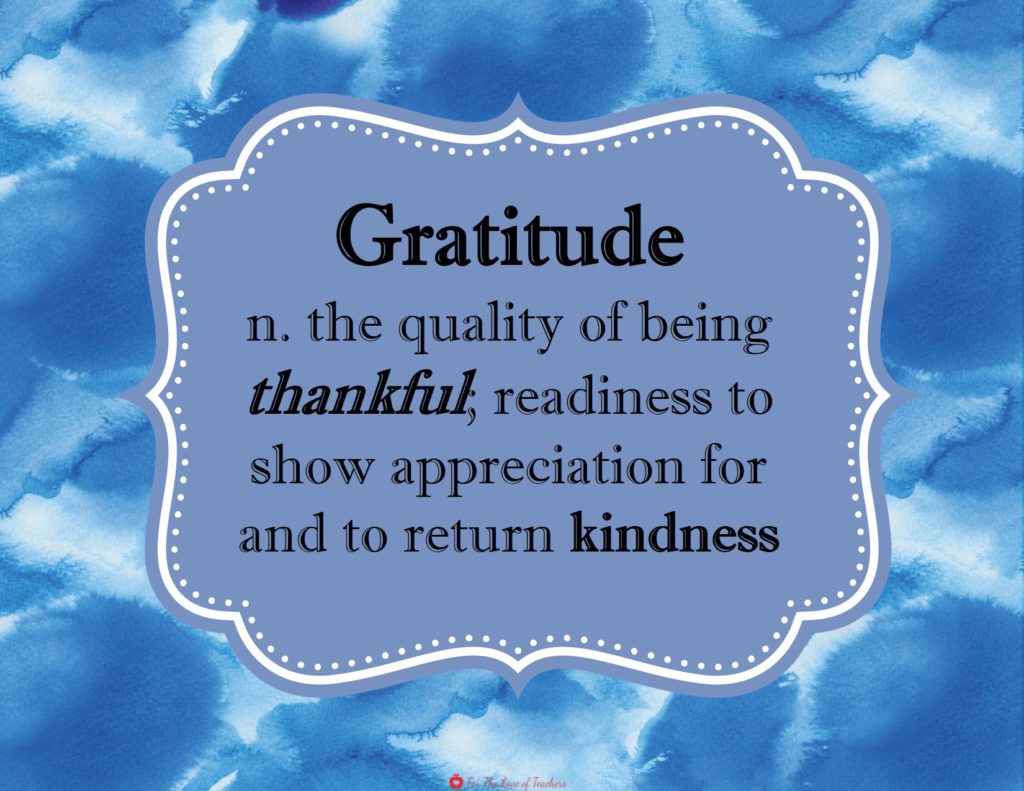 Teaching Students To Give Thanks To Express Gratitude For The Love Of 