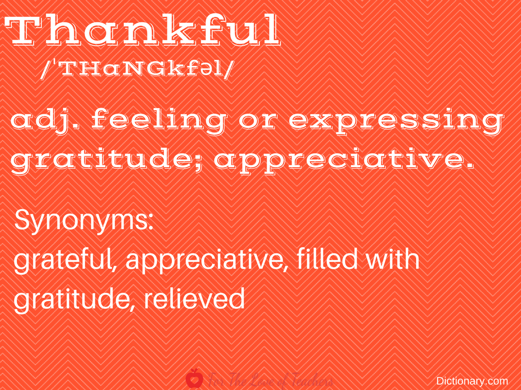 thankful definition