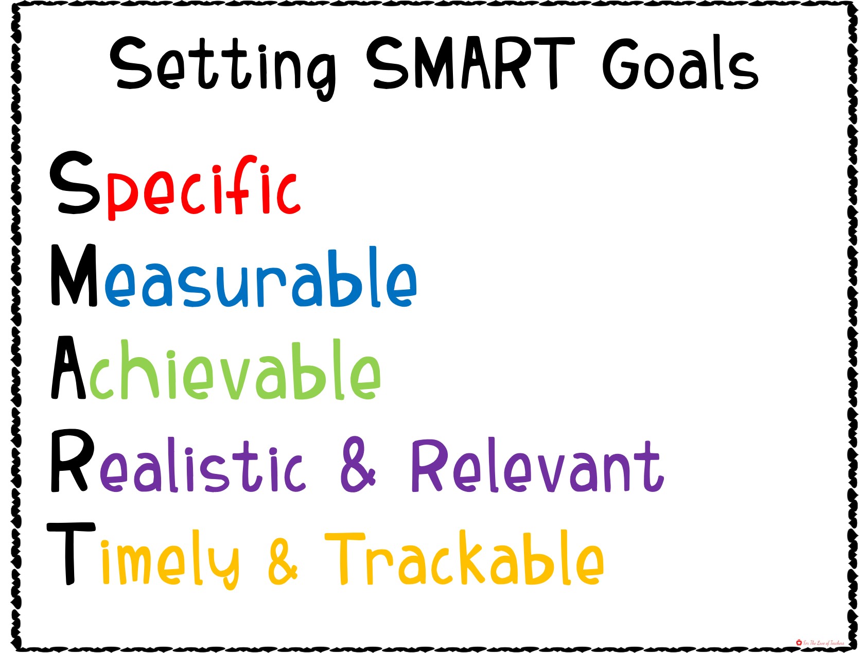 Setting SMART Student Goals ~ For The Love of Teachers