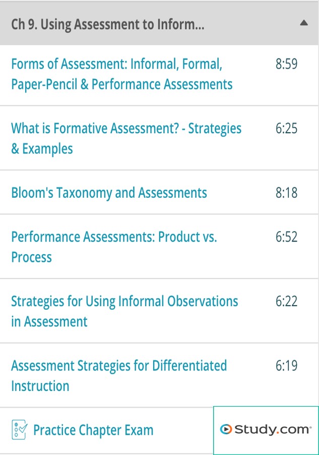 Study.com differentiated instruction lessons