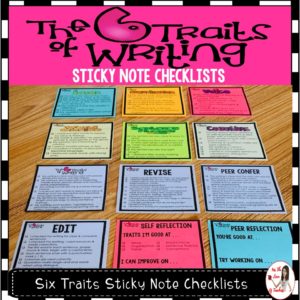 For The Love of Teachers Shop- https://www.teacherspayteachers.com/Product/Six-Traits-of-Writing-Sticky-Note-Checklists-4400360