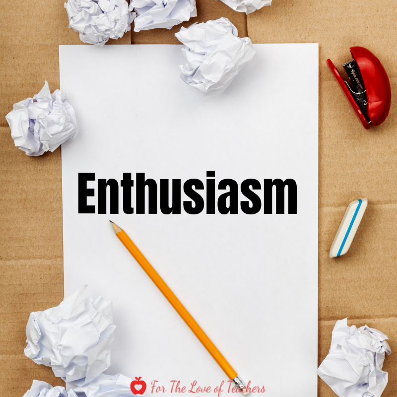 Blog Post at For The Love of Teachers: 5 Ways To Get Your Students Out of The Reluctant Writer's Rut-Enthusiasm